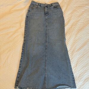 Long Denim Skirt